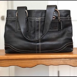 Coach Black Leather Soho Handbag